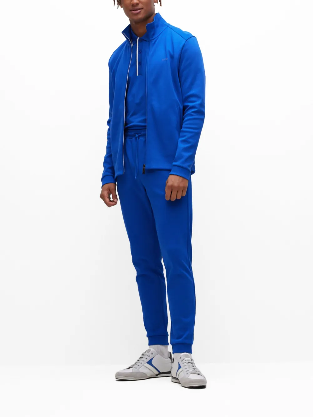 BOSS Poloshirt met logoprint - Blauw
