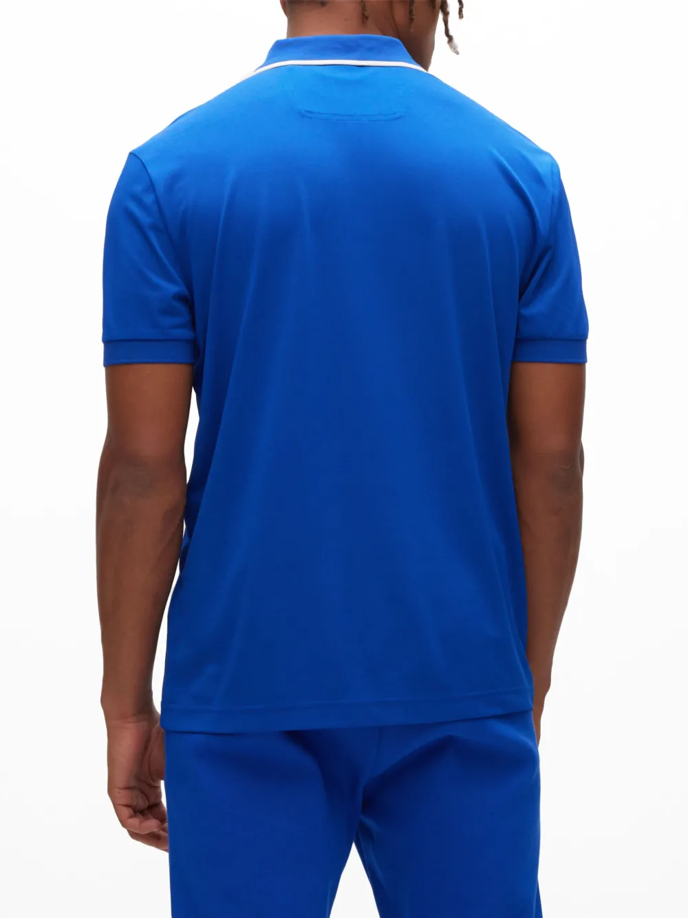 BOSS Poloshirt met logoprint Blauw