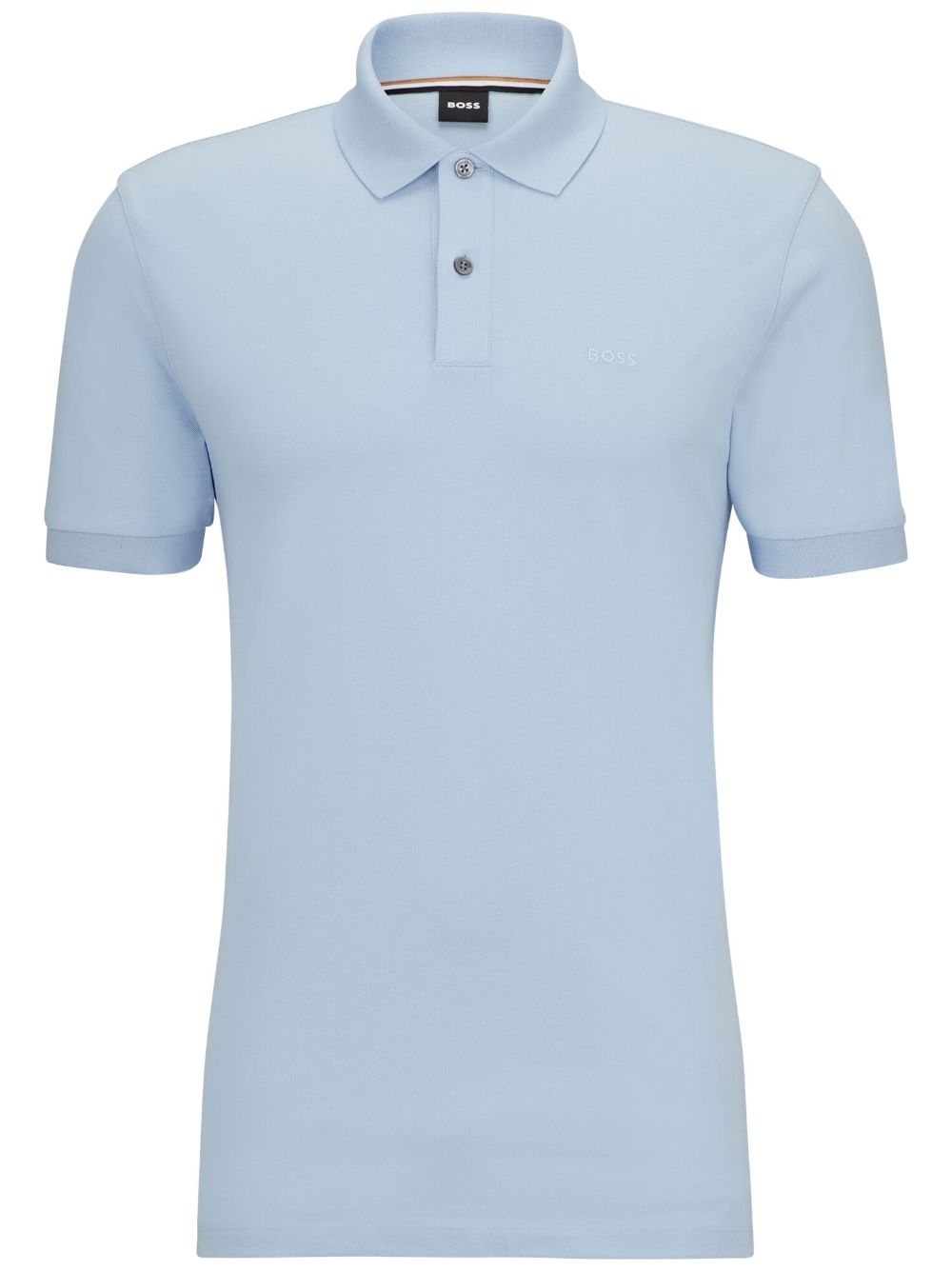 Hugo Boss Logo-embroidered Cotton Piqué Polo Shirt In Blue