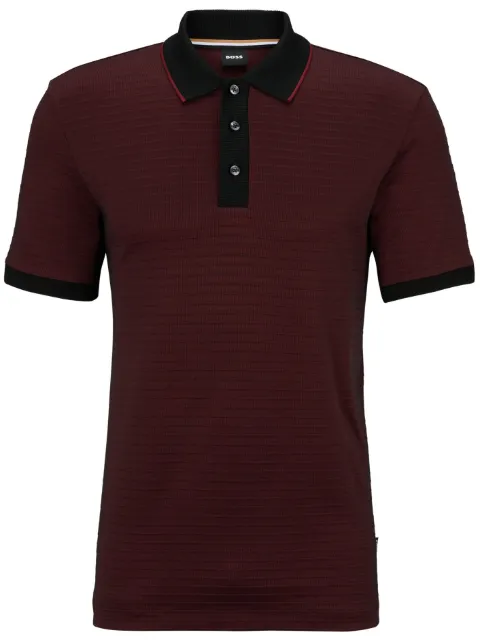 BOSS Camisa polo com padronagem listrada 
