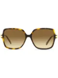 OMEGA EYEWEAR tortoiseshell-effect square-frame sunglasses - Brown