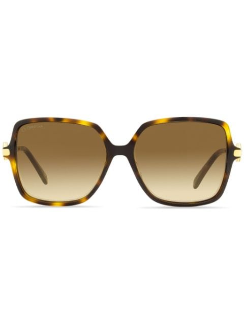 OMEGA EYEWEAR tortoiseshell-effect square-frame sunglasses