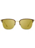 Longines Clubmaster-frame tinted sunglasses - Brown