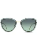 Longines butterfly-frame gradient-lenses sunglasses - Blue