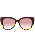 Longines butterfly-frame gradient-lenses sunglasses - Red