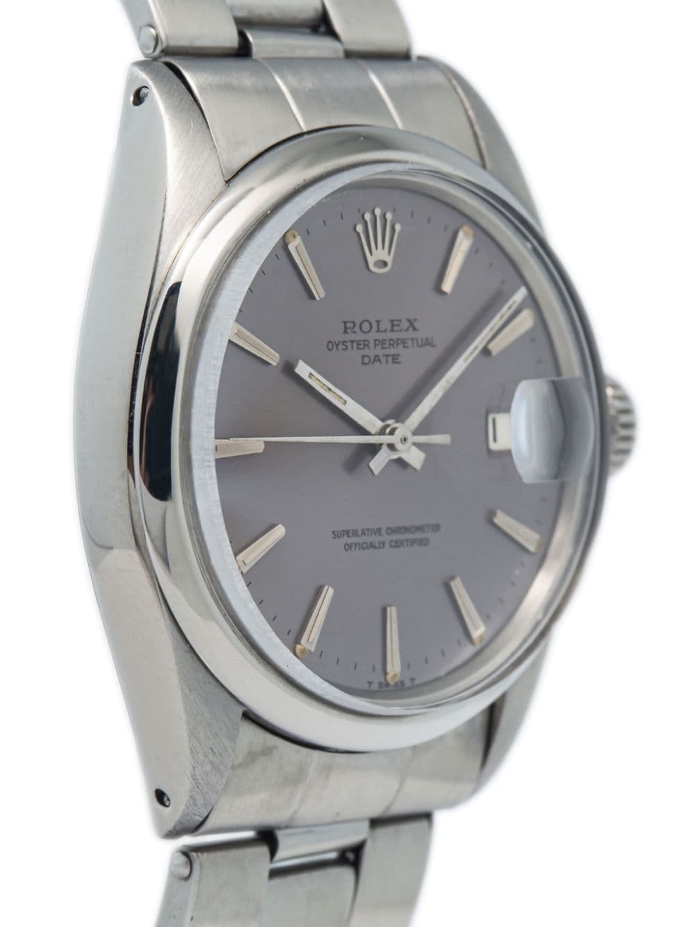 Pre-owned Rolex  Oyster Perpetual Date 34mm In Grey