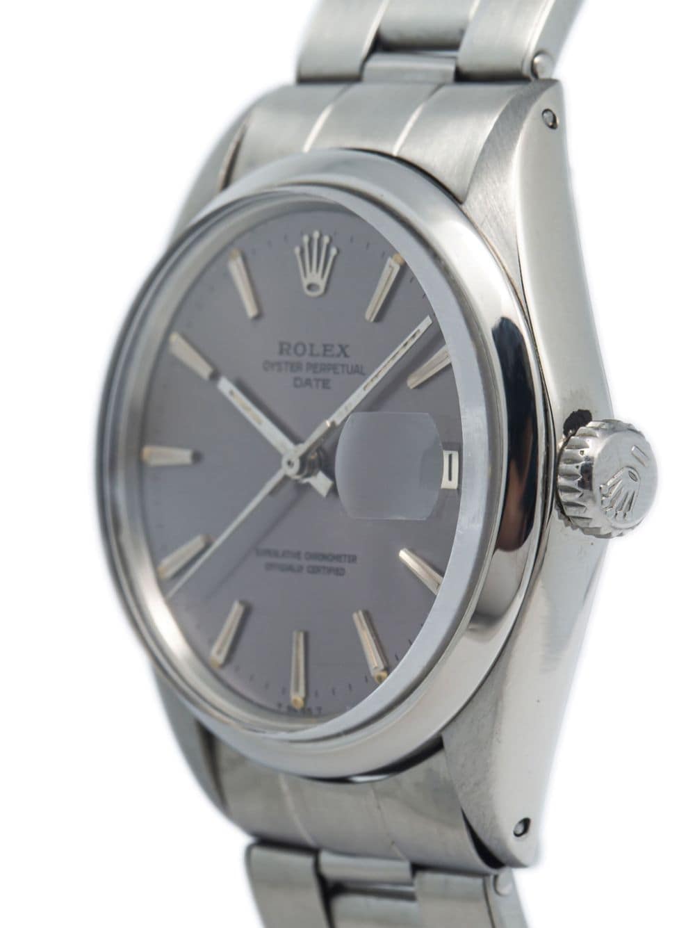 Pre-owned Rolex  Oyster Perpetual Date 34mm In Grey