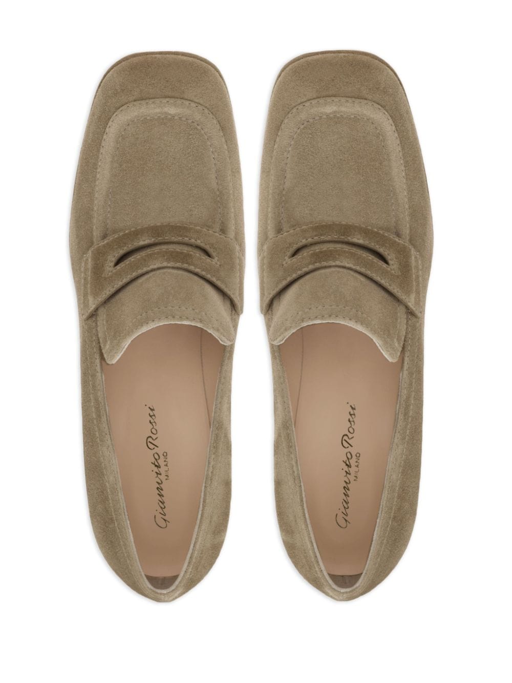 Shop Gianvito Rossi Rouen 70mm Suede Pumps In Neutrals