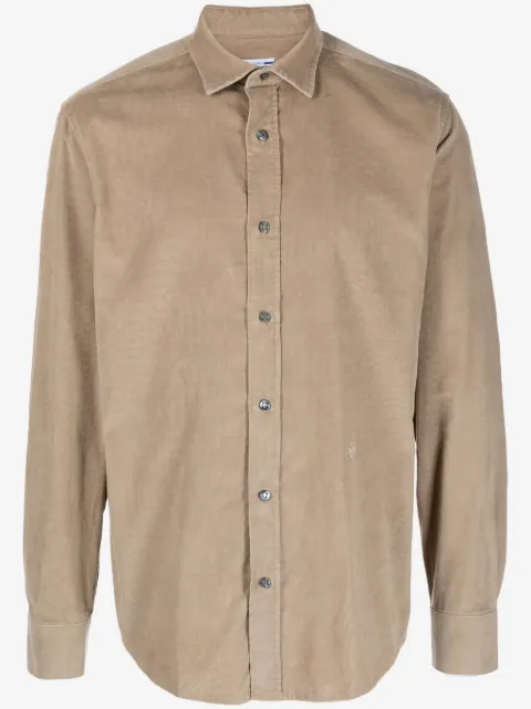 Jacob Cohën logo-embroidered cotton corduroy shirt