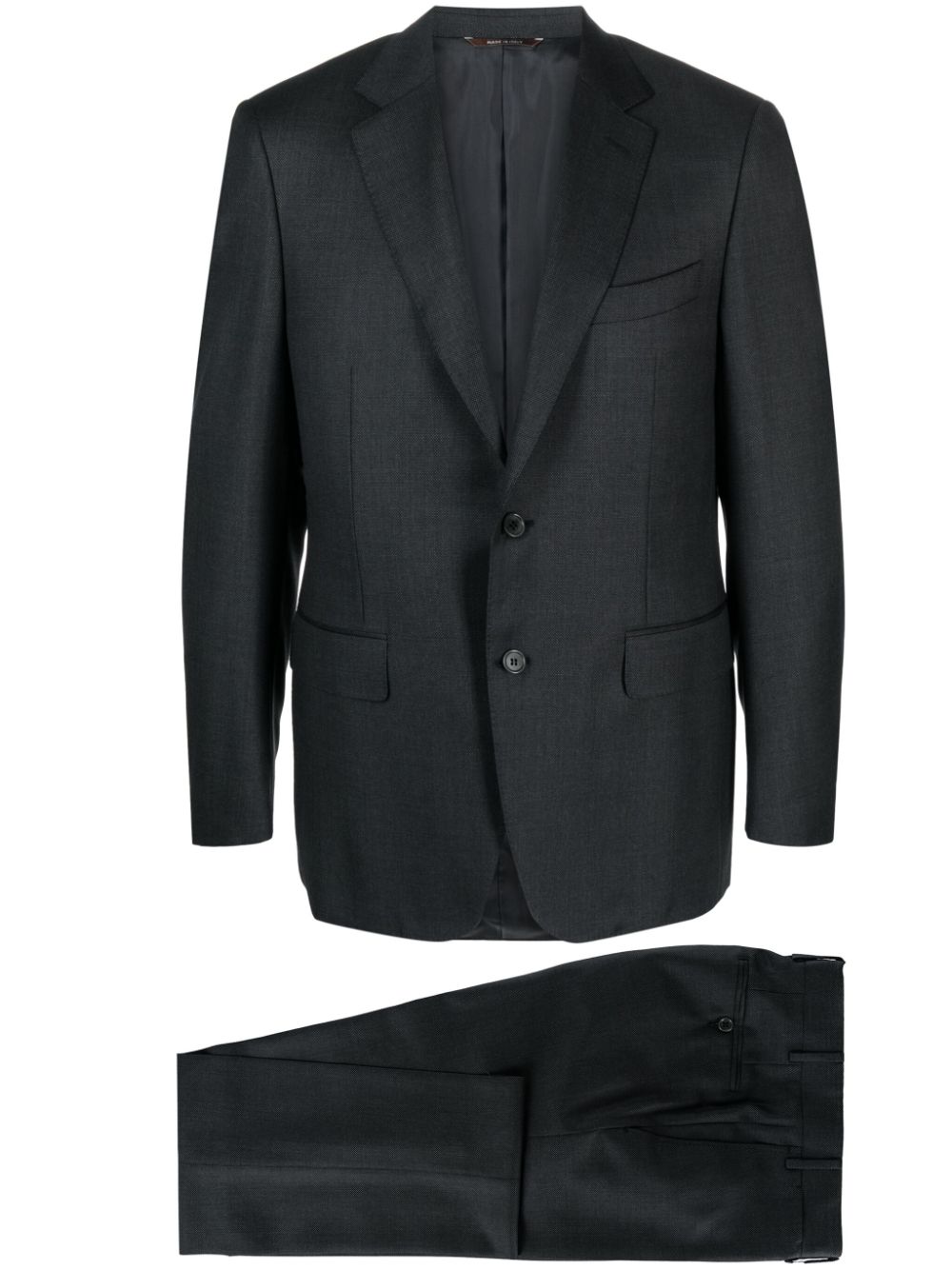 Canali Single-breasted Wool Suit In Grey