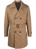 Canali notched-lapels double-breasted trench coat - Brown