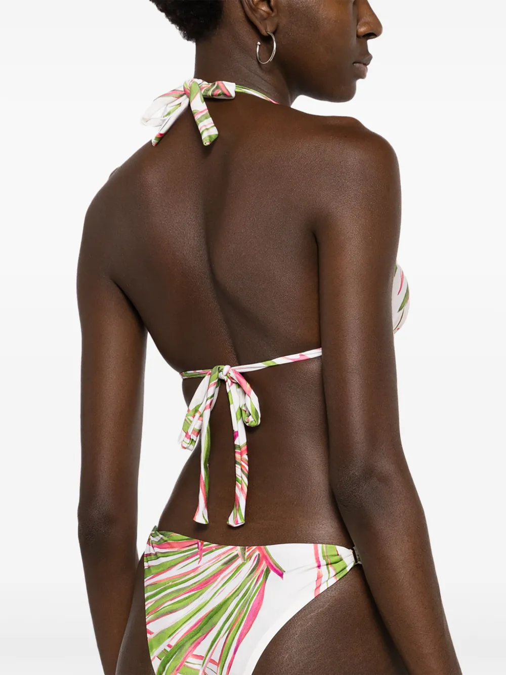 Lenny Niemeyer Abstract-pattern Print Triangle-shape Bikini Top In Multicolour