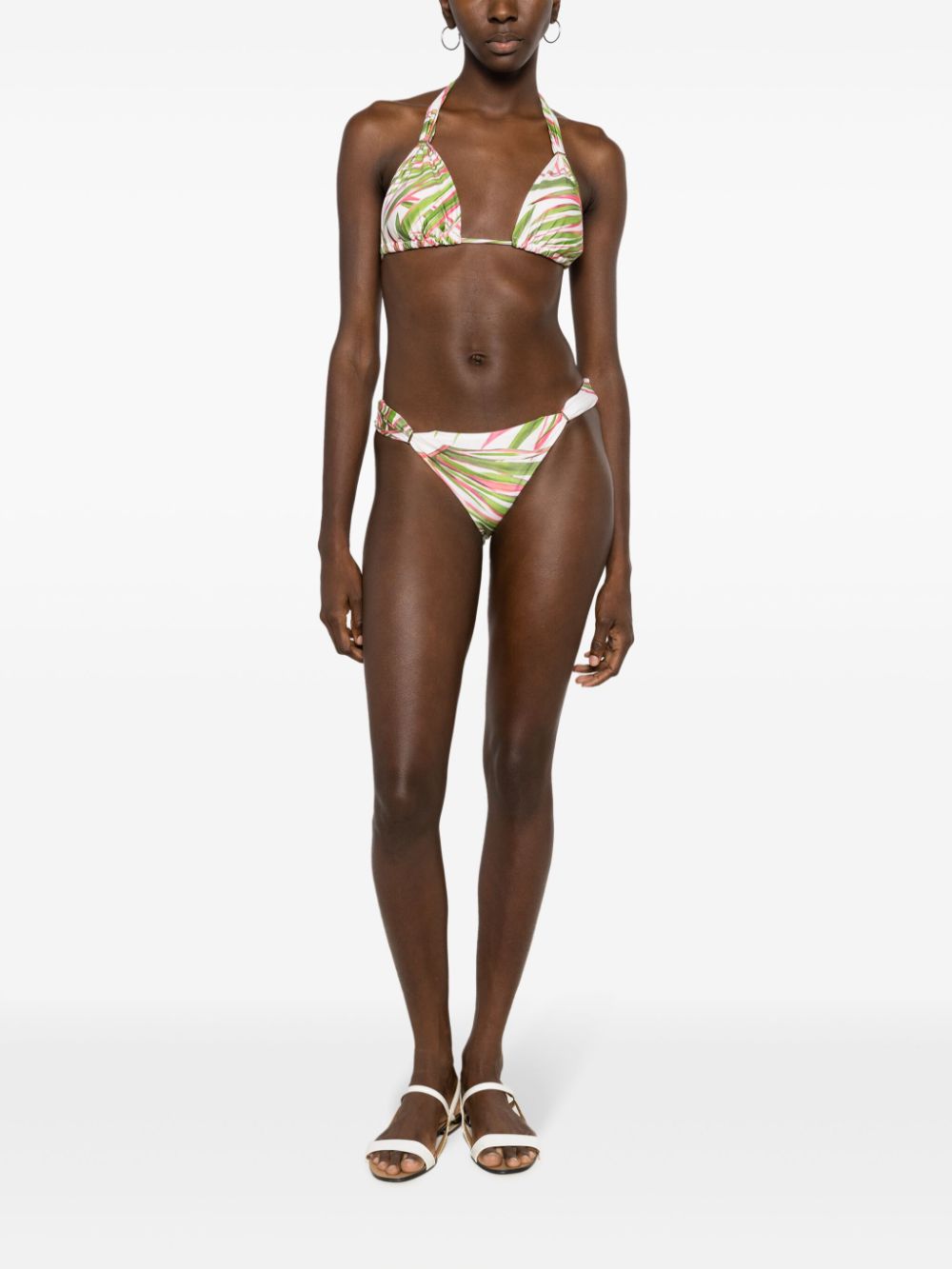 Lenny Niemeyer abstract-pattern print triangle-shape bikini top - Multicolour