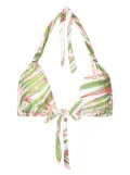 Lenny Niemeyer abstract-pattern print triangle-shape bikini top - Multicolour