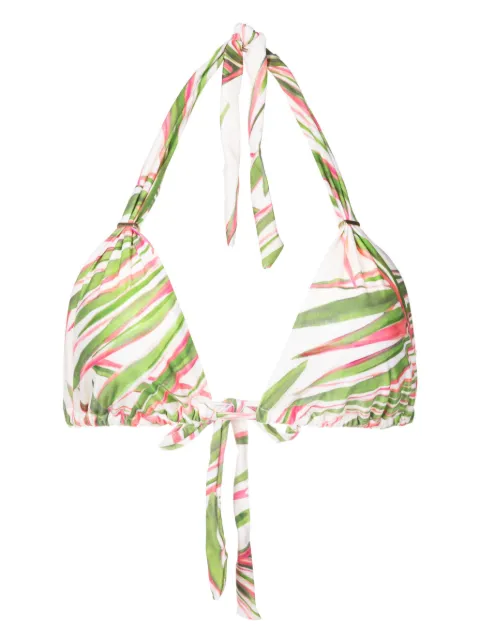 Lenny Niemeyer top de bikini estilo triángulo y estampado abstracto 