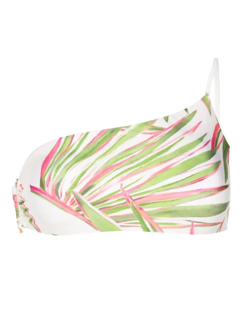 Lenny Niemeyer abstract-print one-shoulder bikini top