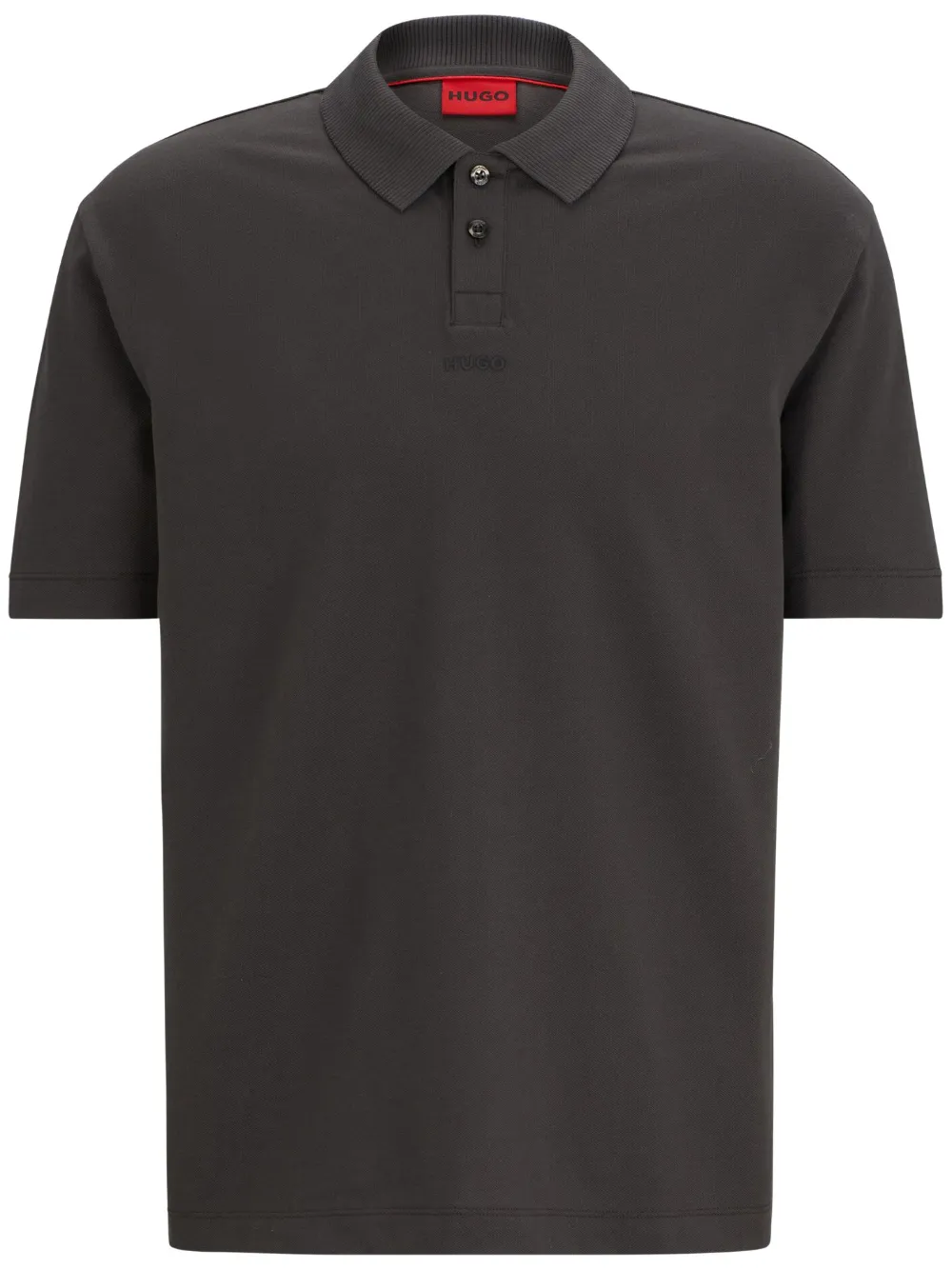 HUGO Camisa polo de algodão com logo | Cinza | Image 1