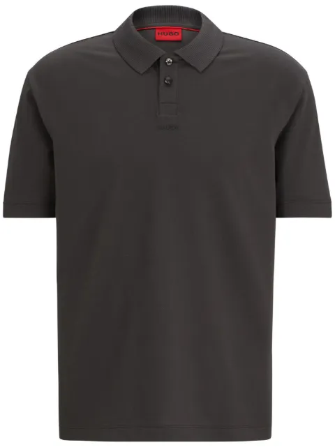 HUGO Camisa polo de algodão com logo