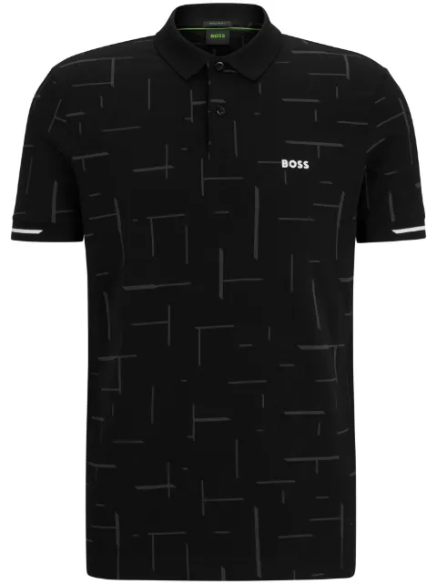 BOSS Camisa polo de algodão com logo