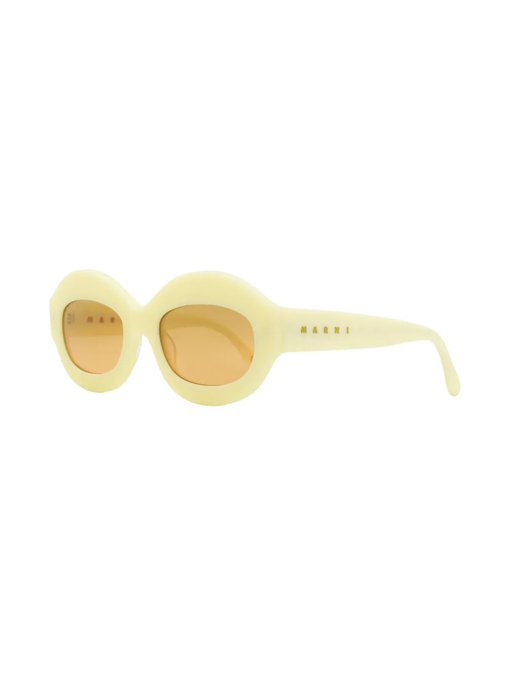 Marni Eyewear Ik Kil Cenote zonnebril met ovalen montuur - Oranje