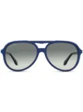 Longines pilot-frame sunglasses - Blue