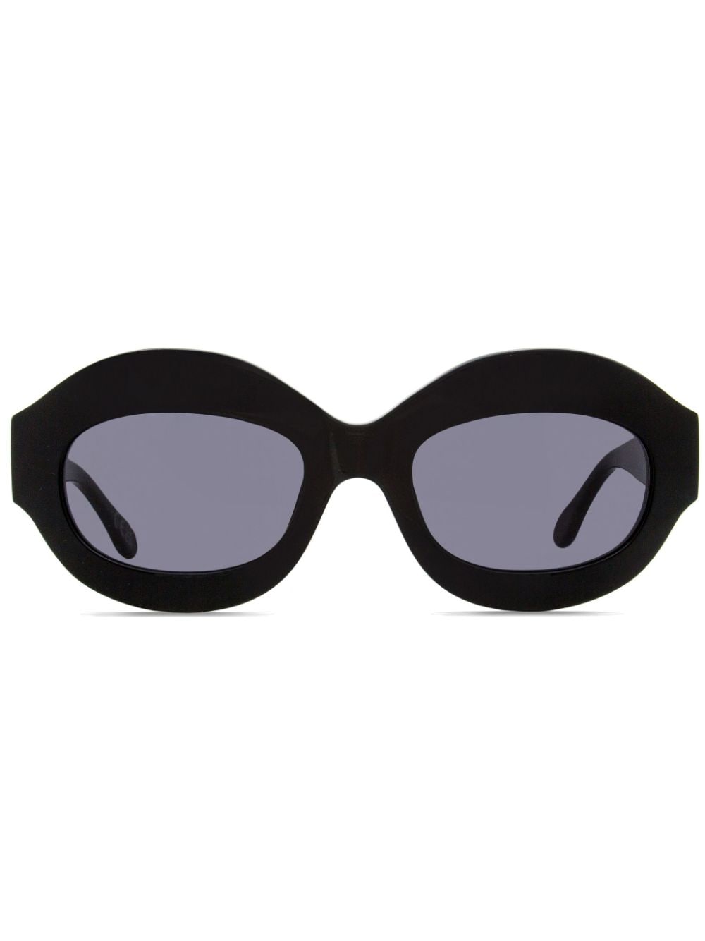 Shop Marni Eyewear Ik Kil Cenote Oval-frame Sunglasses In Black