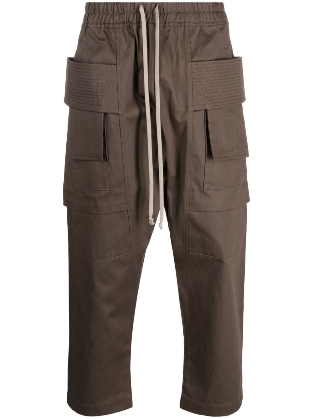 Rick Owens DRKSHDW cropped-leg Cotton Cargo Trousers - Farfetch