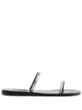 Ancient Greek Sandals Saita crystal-embellished leather sandals - Black