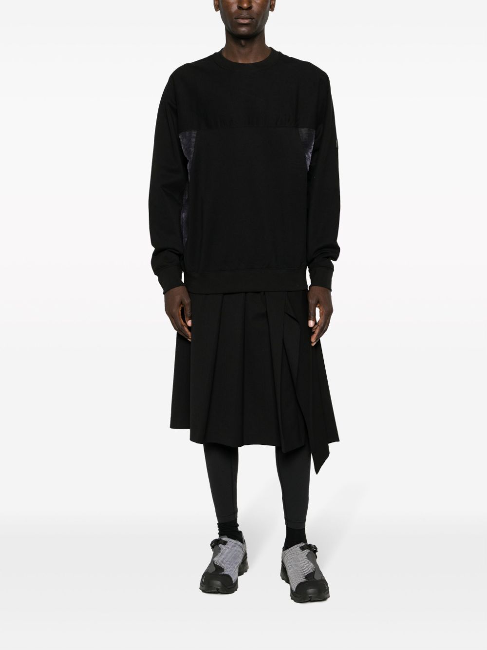 Y-3 x Adidas logo-patch cotton sweatshirt - Zwart