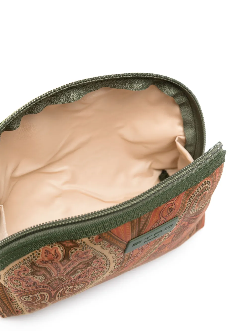 Etro Paisley-print Makeup Bag Set In Brown
