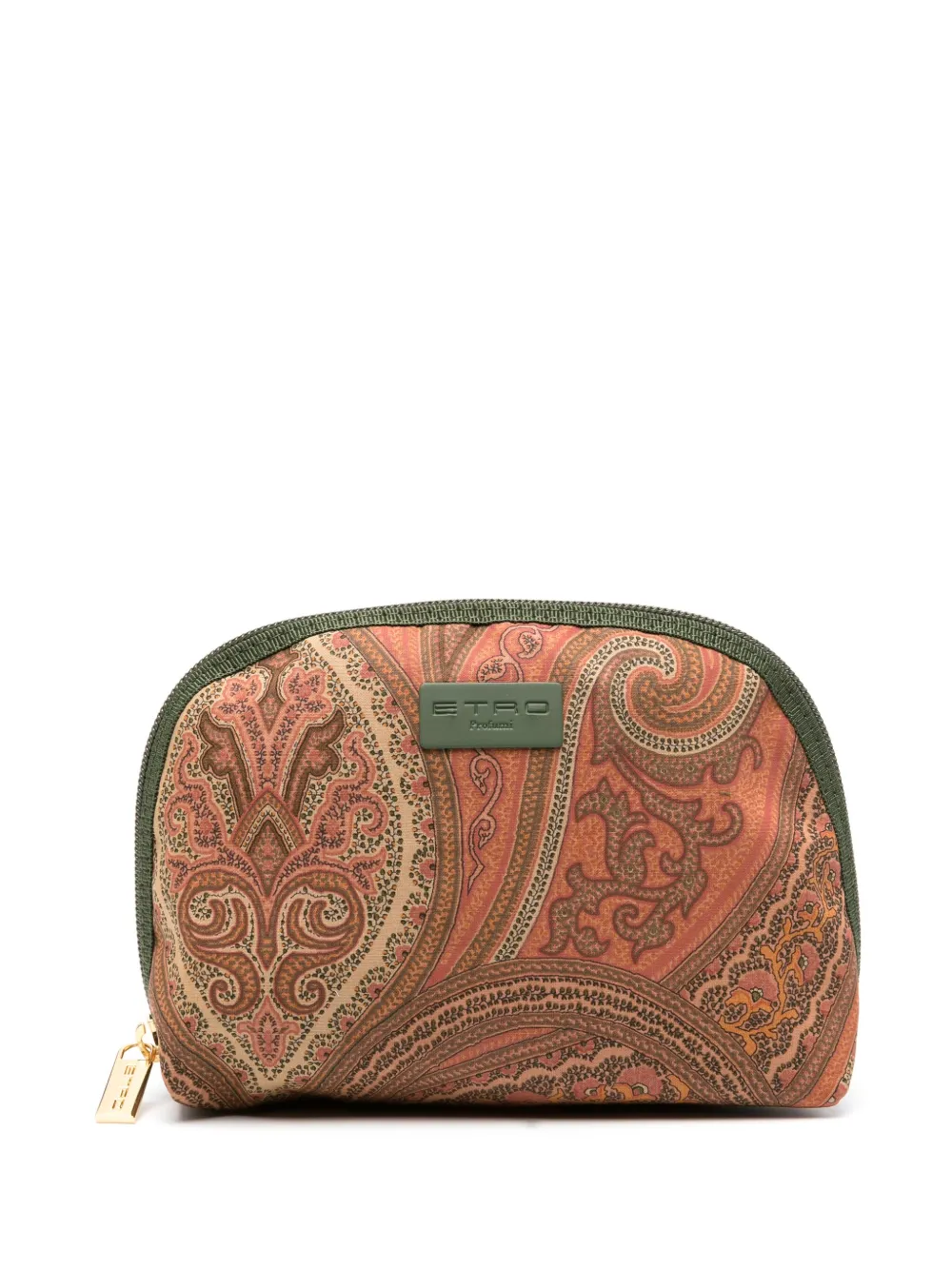 Etro Paisley-print Makeup Bag Set In Brown