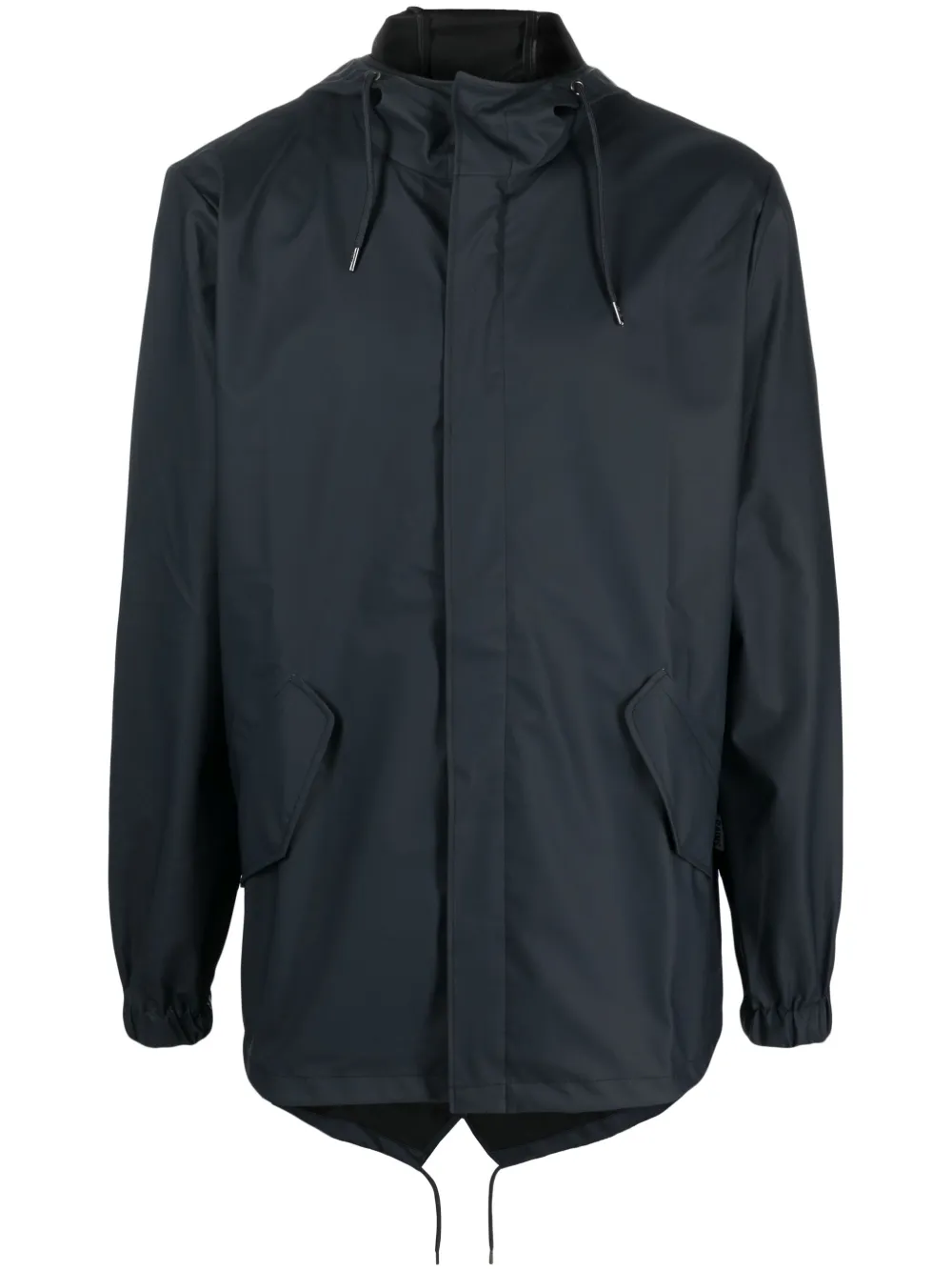 Rains Fishtail Hooded Raincoat In Blue