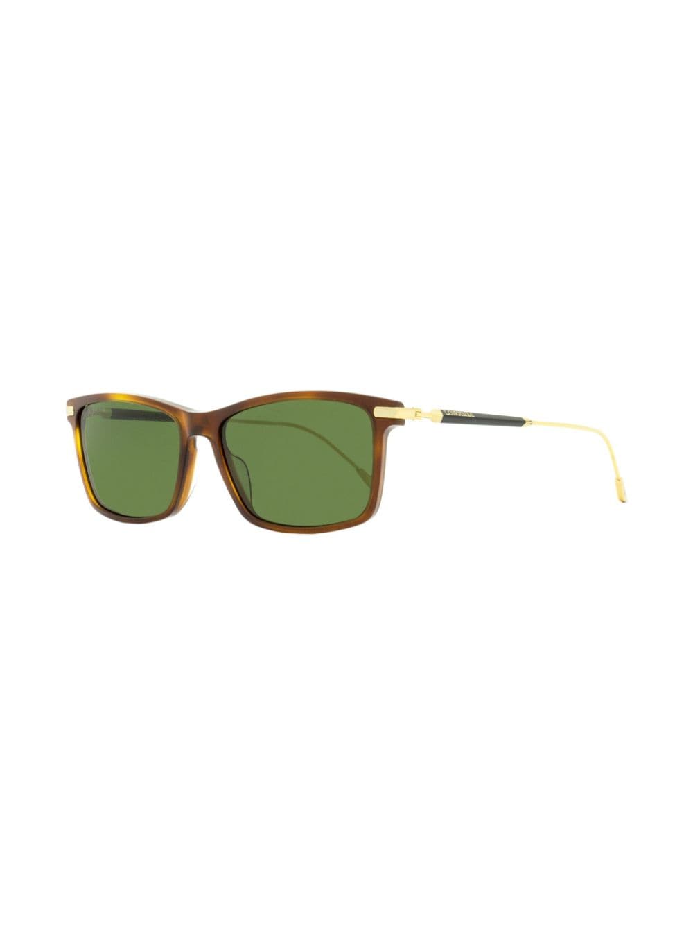 Shop Longines Rectangle-frame Tinted-lenses Sunglasses In Brown