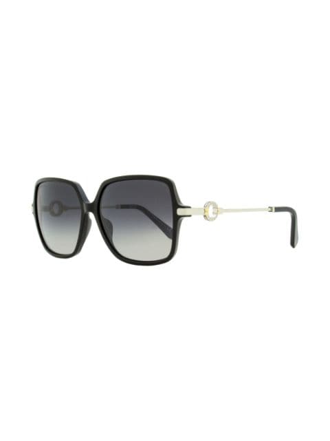 sculpted-arm square-frame sunglasses