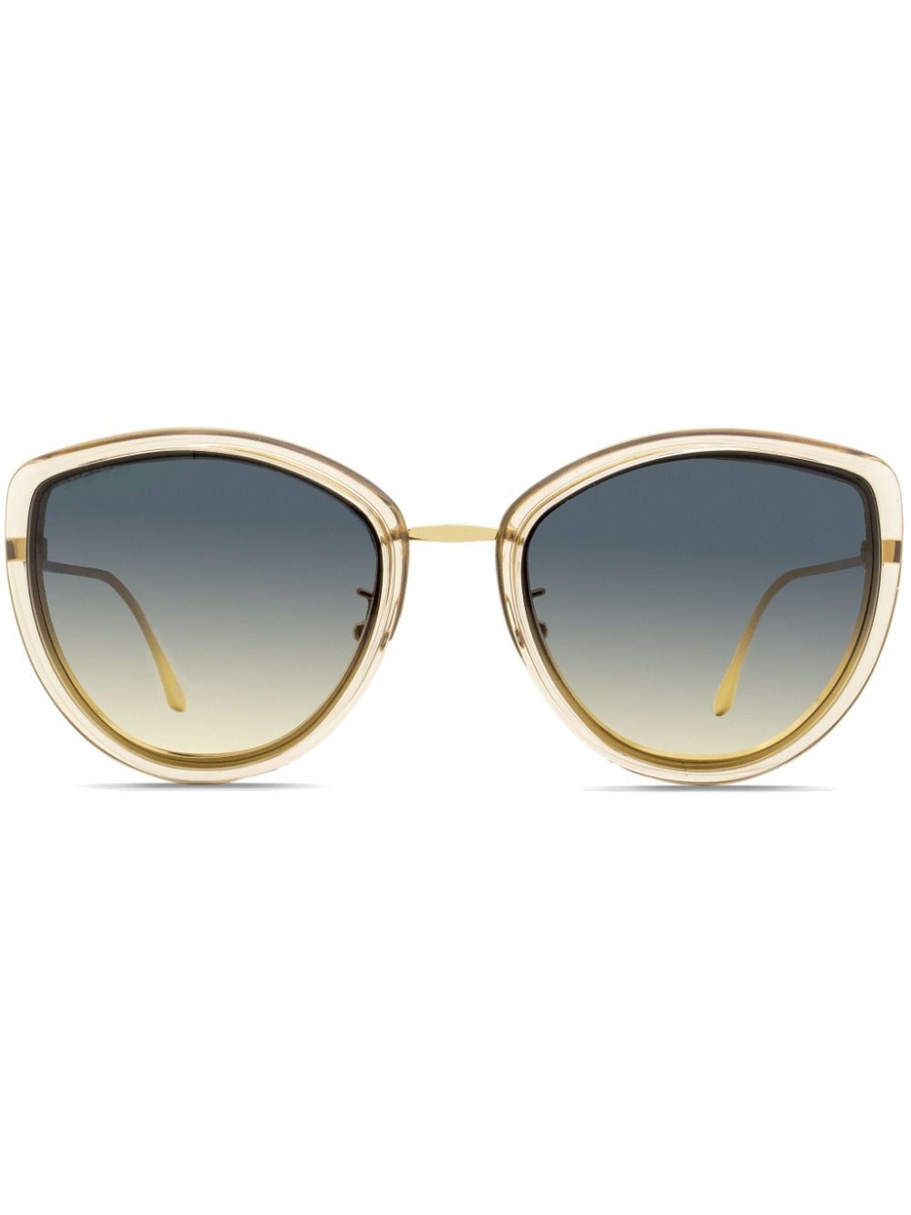 Longines Butterfly-frame Sunglasses In Gold