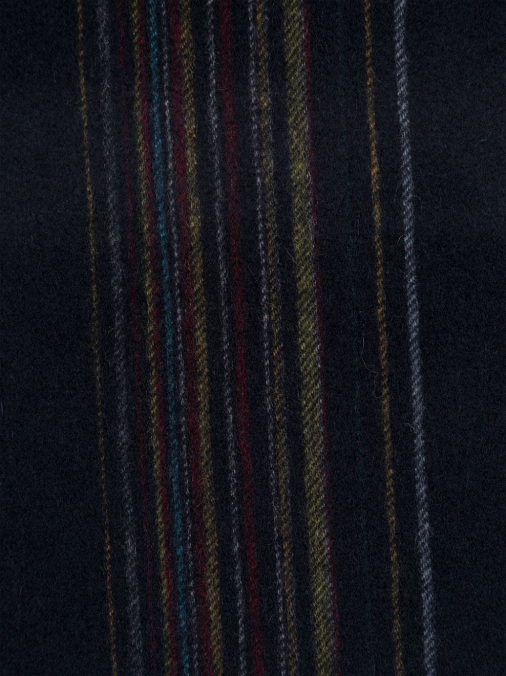 Paul Smith Signature Stripe fringed scarf - Blauw