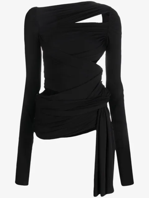 The Attico cut-out draped top