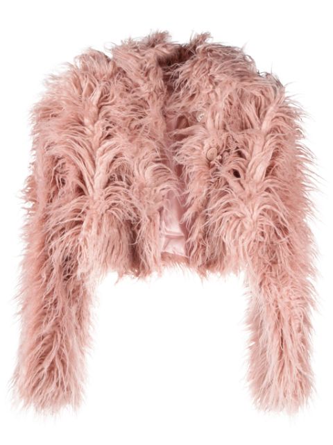 Cult Gaia Adda cropped faux-fur jacket Women