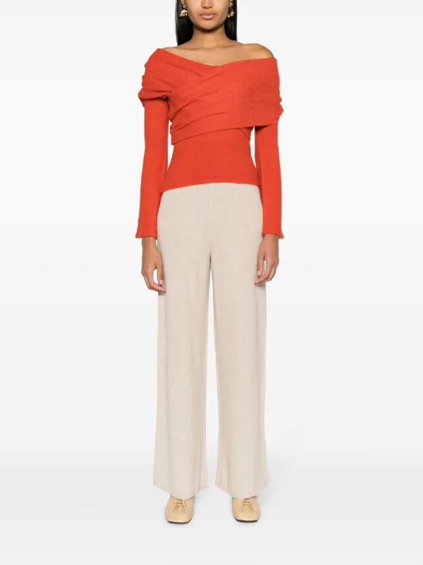 Cult Gaia Sudi Knit Trousers | Brown | FARFETCH