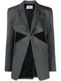 Coperni twisted cut-out herringbone blazer - Black