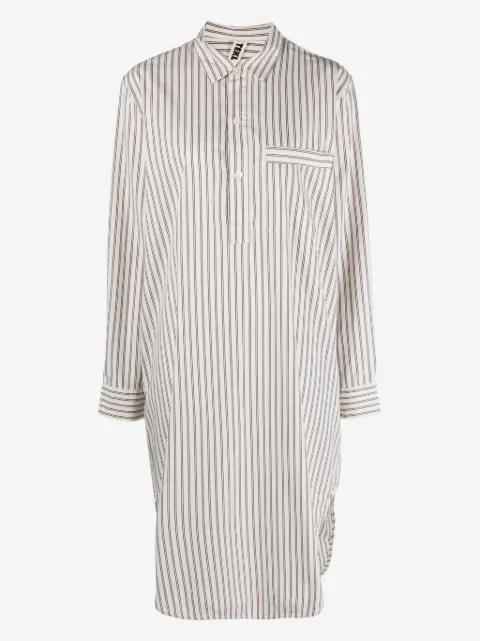 TEKLA striped organic-cotton nightshirt