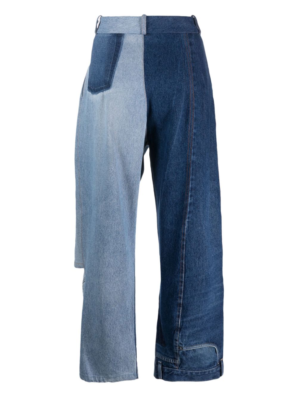 A.W.A.K.E. Mode deconstructed wide-leg jeans - Blauw