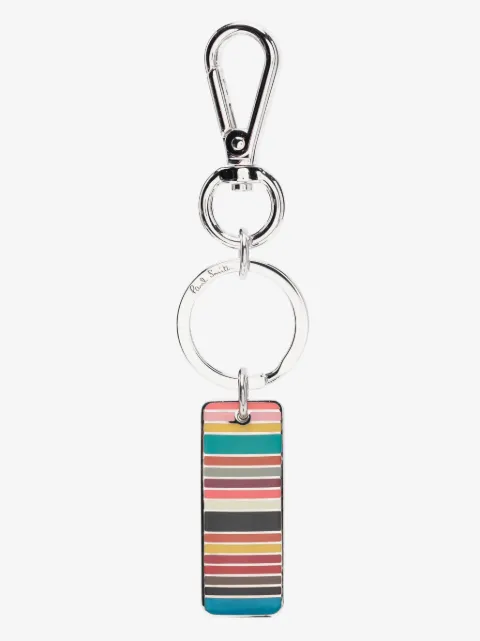 Paul Smith Signature Stripe Tag keyring