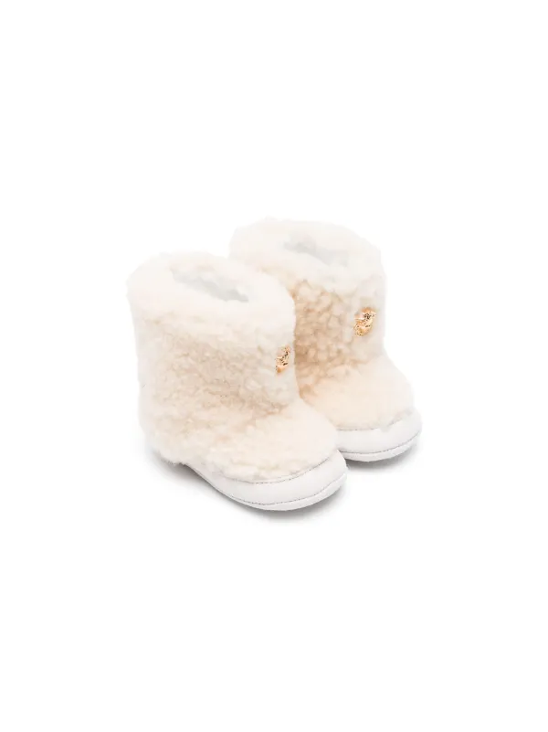 Versace Kids logo plaque Suede Ankle Boots Neutrals FARFETCH BH