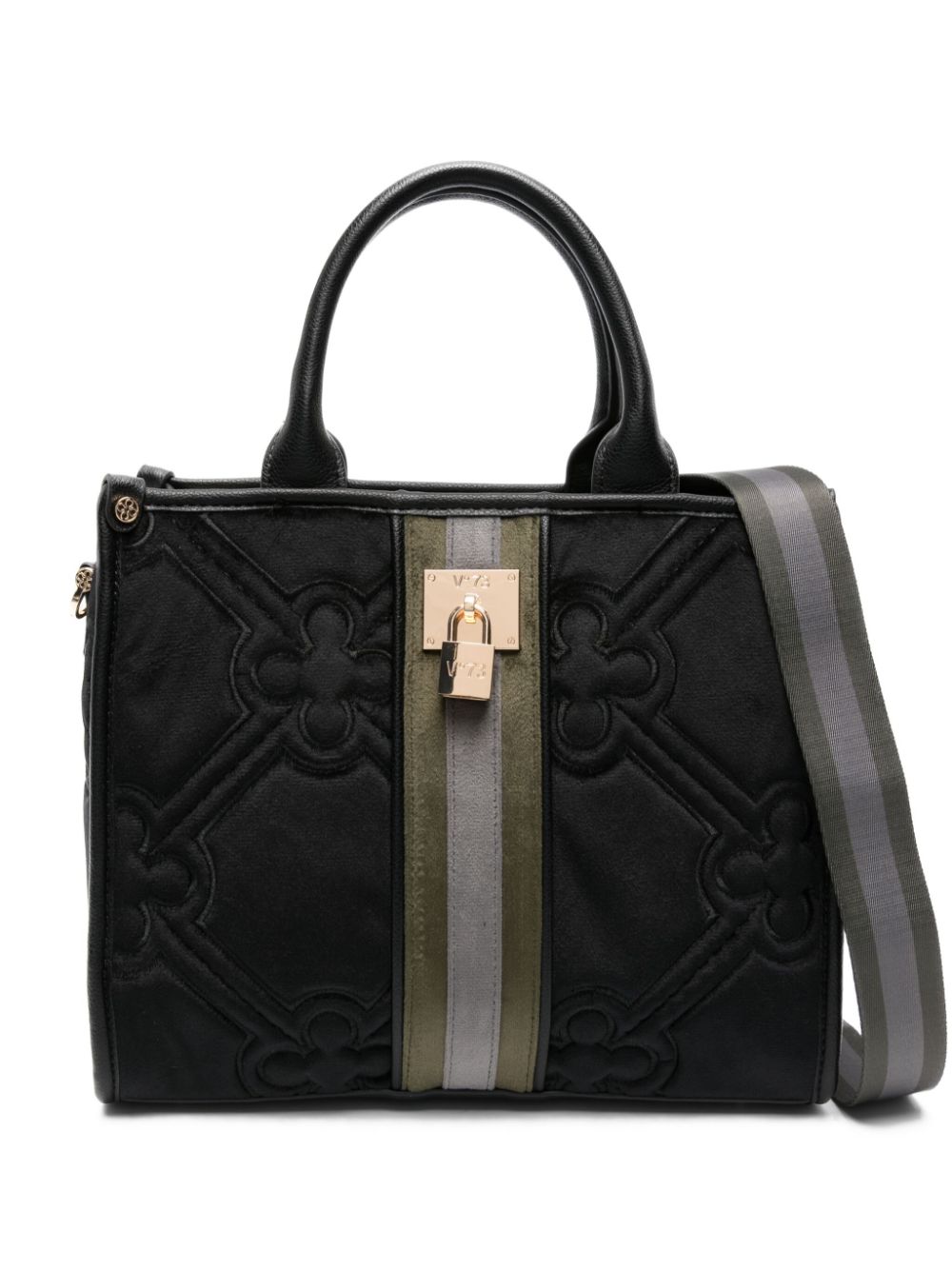 Shop V73 Iris Matelassé Tote Bag In Black