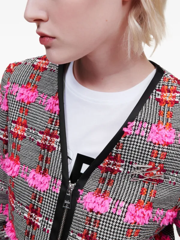 Karl lagerfeld clearance pink tweed jacket