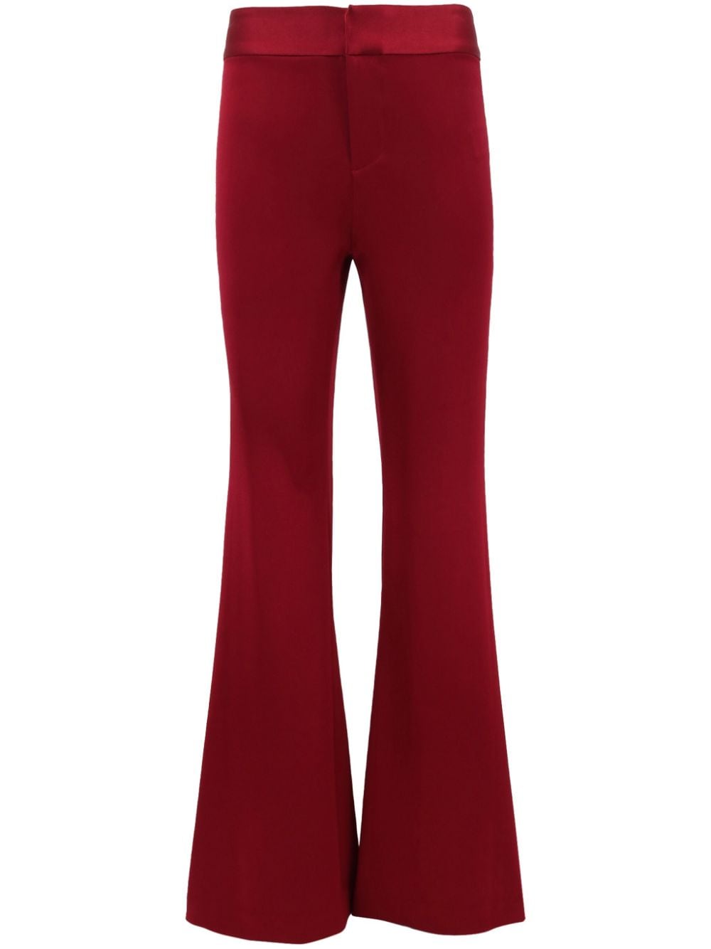 Alice And Olivia Deanna Bootcut Trousers In Red