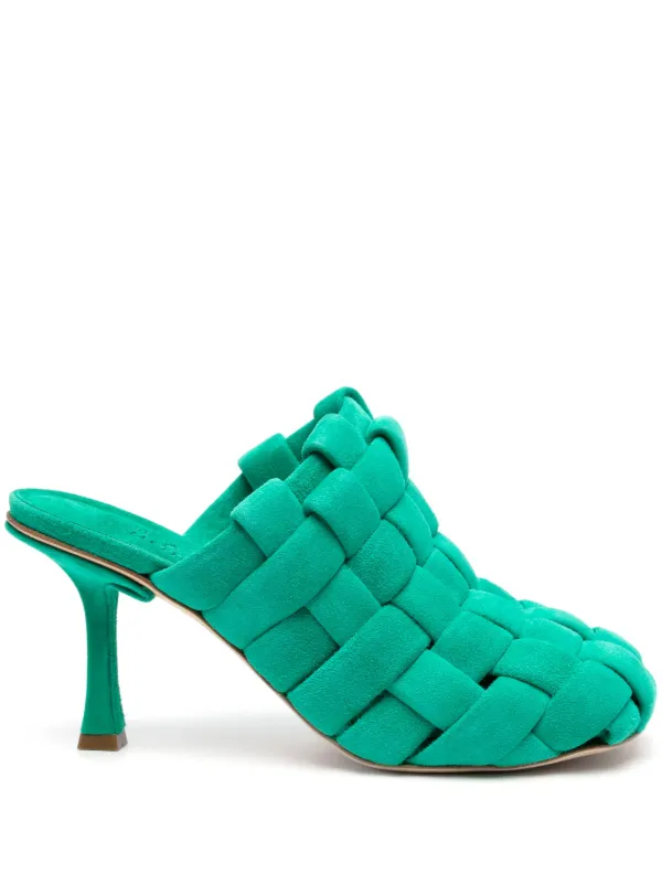 Green suede mules store