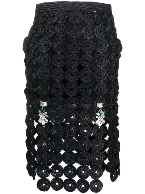 Wales Bonner falda tejido de crochet 
