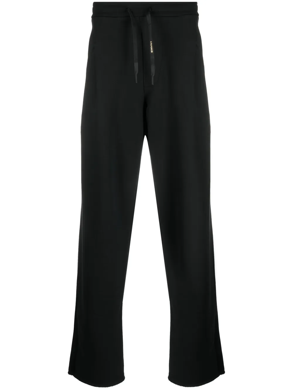 Shop A Paper Kid Logo-patch Cotton Track Pants In Schwarz